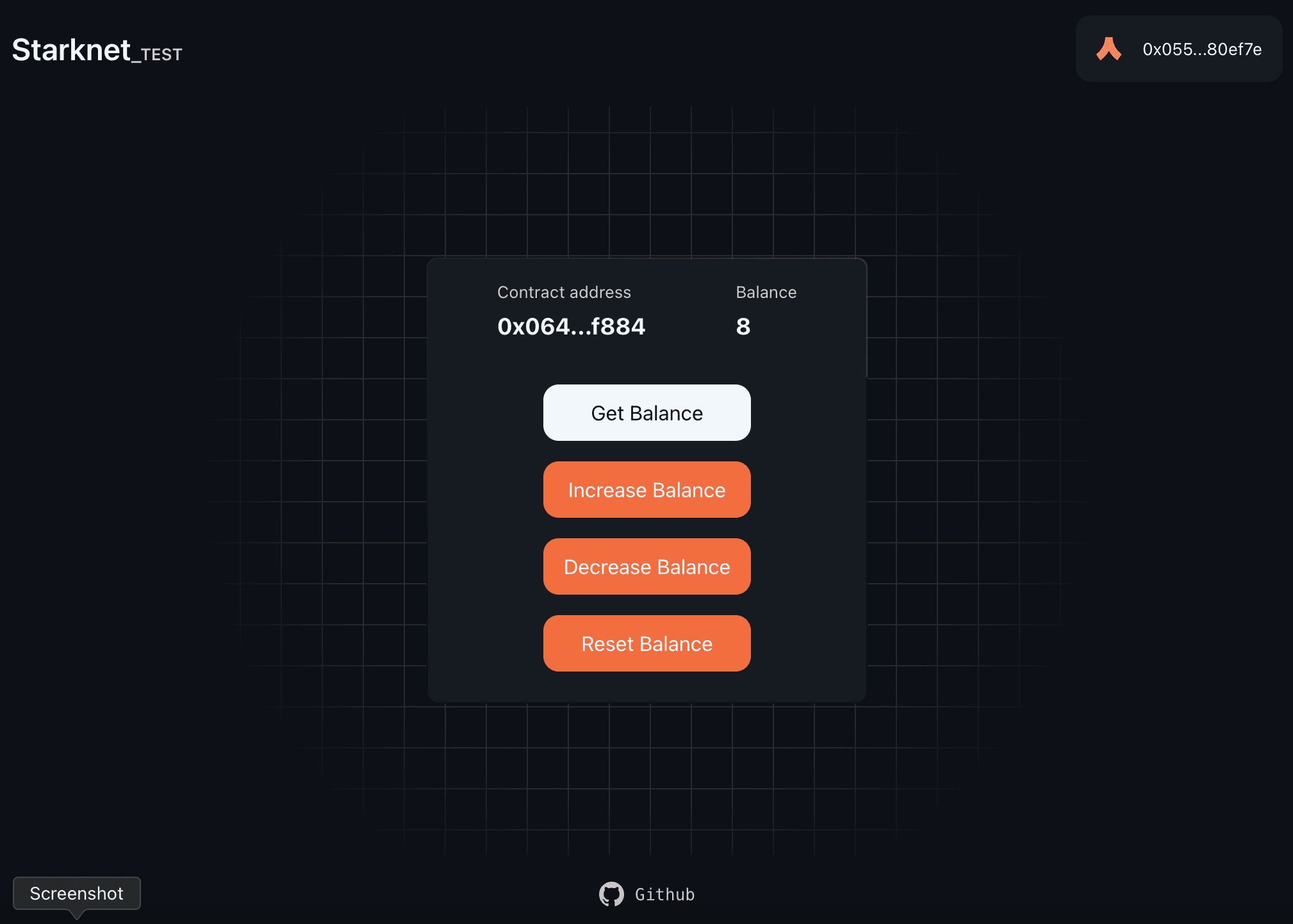 Starknet Dapp